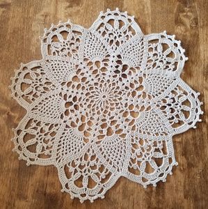 Handmade crochet table topper